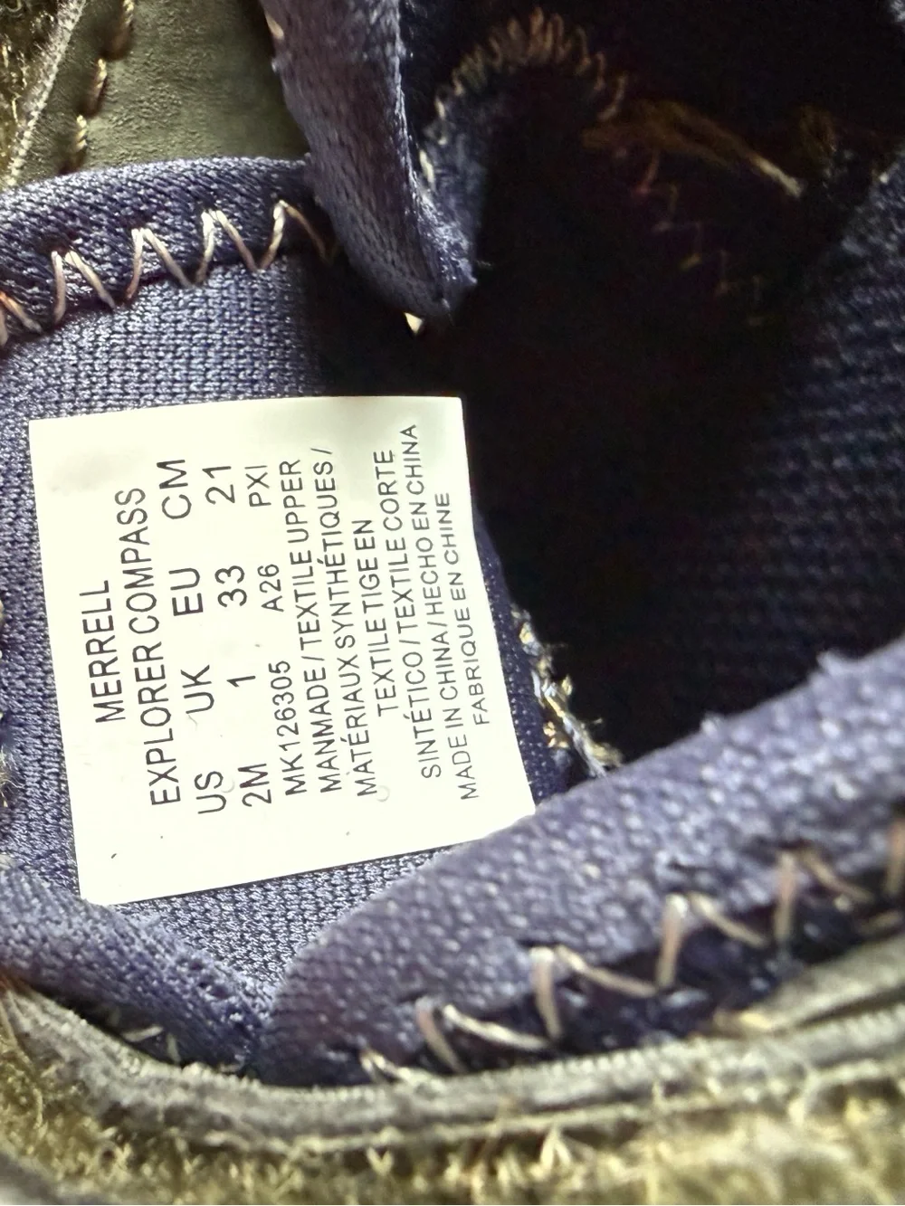 Merrell Kids Olive Green and Navy Closed-Toe Sandal